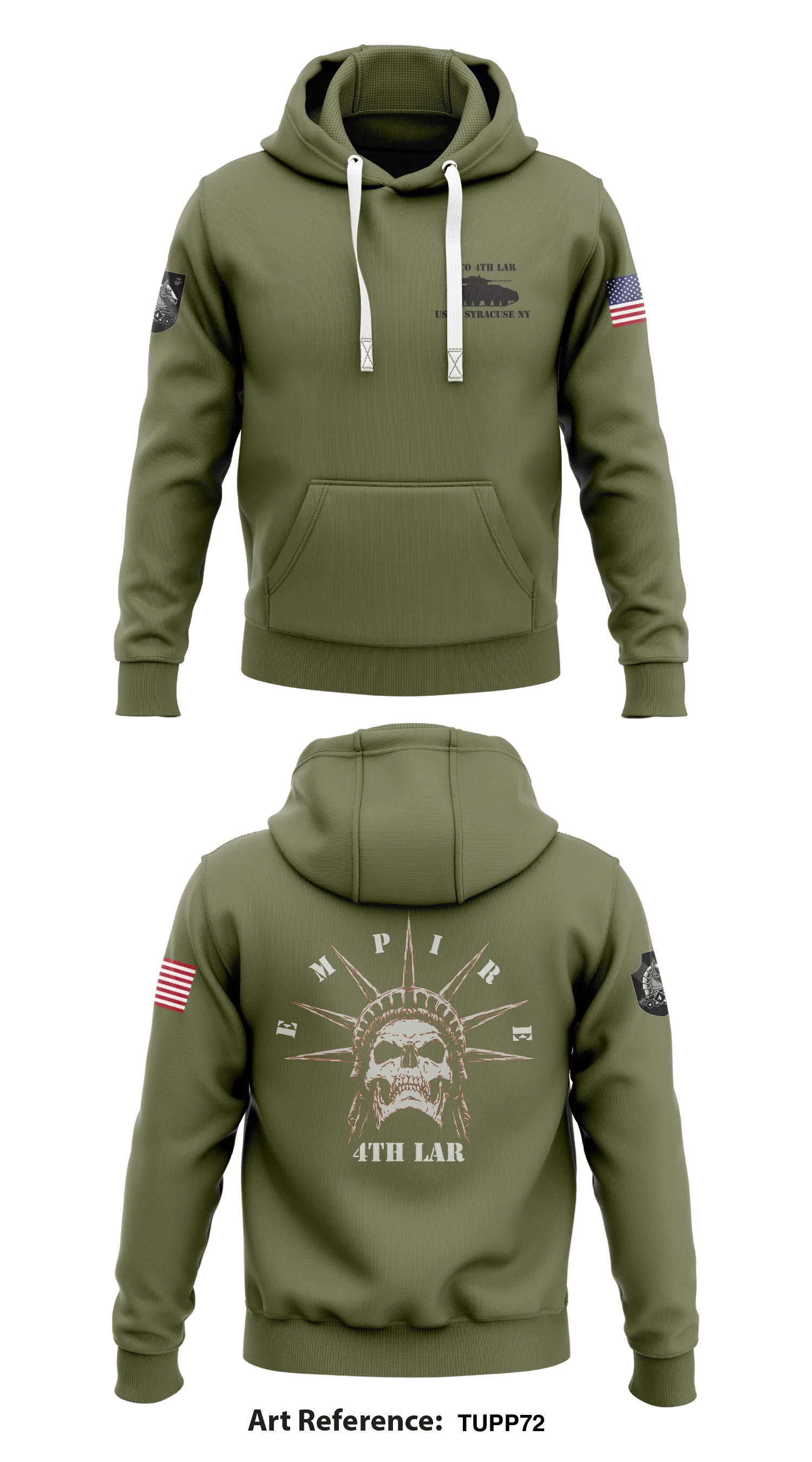 Co E 4th LAR Bn.  Core Men's Hooded Performance Sweatshirt - TUpP72