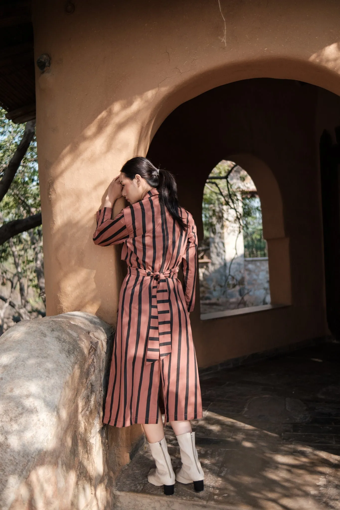 Copenhagen Trench - Stripe Print