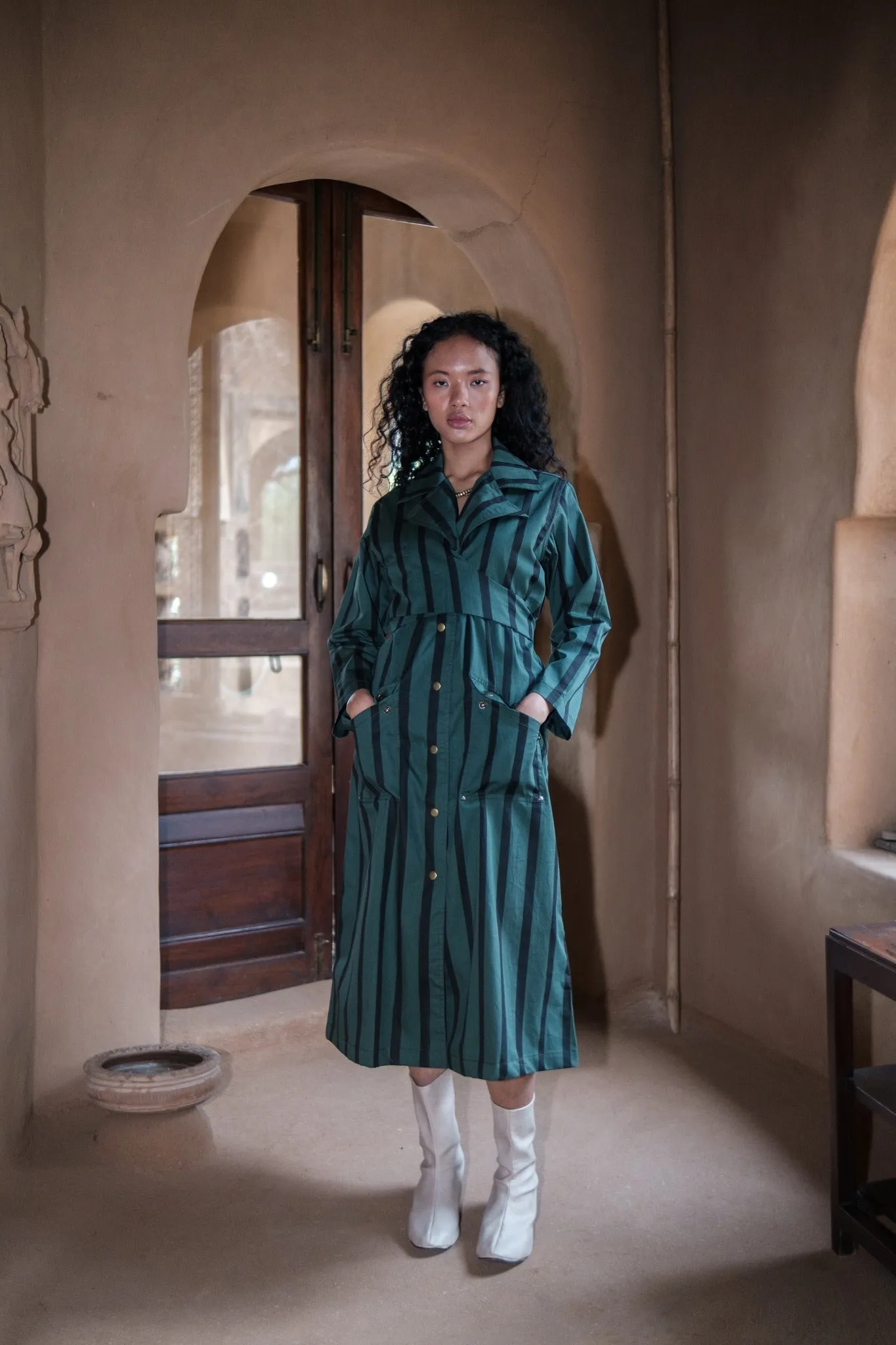 Copenhagen Trench - Stripe Print