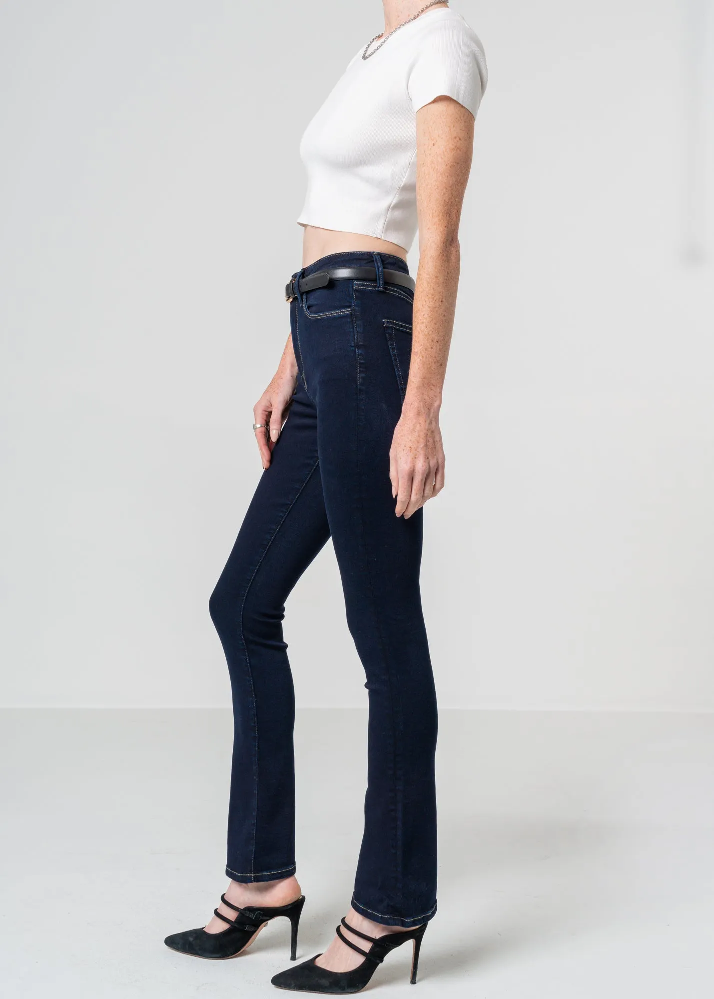 Cora Mid Rise Skinny Boot Jeans