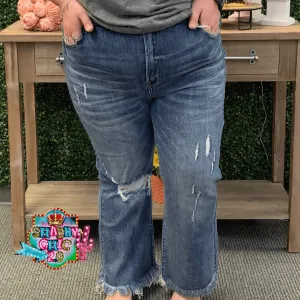 Crop Flared Jeans - Plus Size