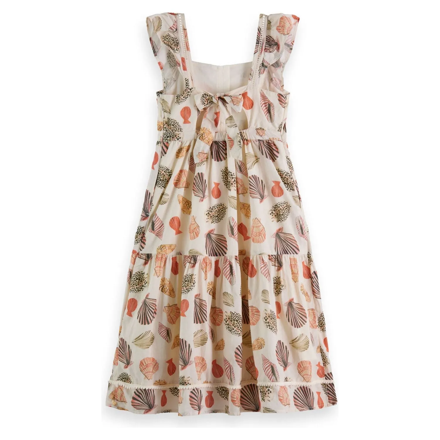 Cross Strap Printed Maxi Dress - Shells