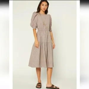{Current Air} Floral Jacquard Cutout Dress