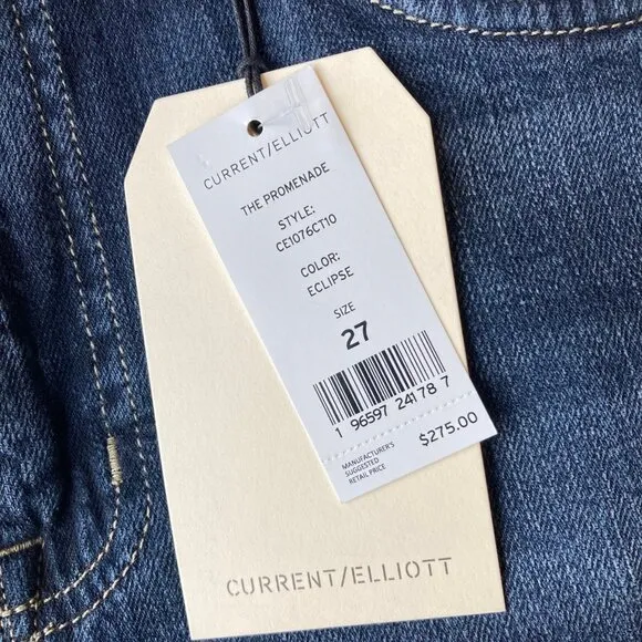Current/Elliott The Promenade Bootcut Jeans Women's 27 Eclipse NWT