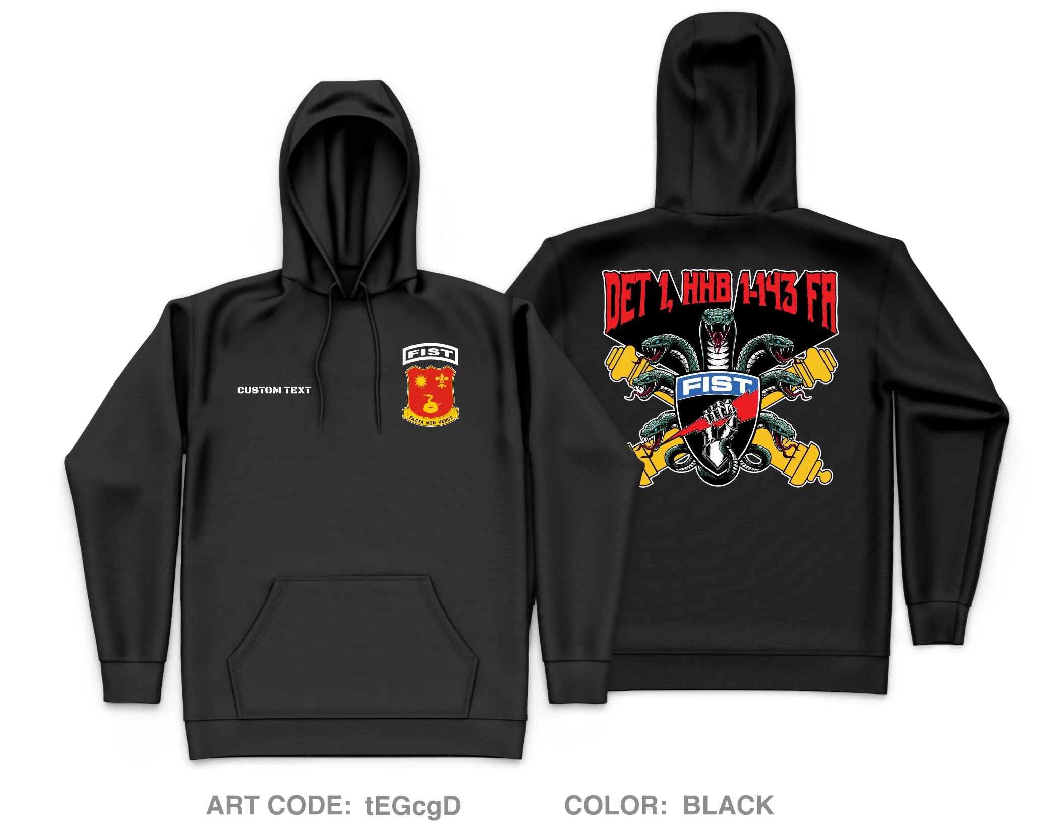 CUSTOM DET 1, HHB 1-143 FA Core Men's Hooded Performance Sweatshirt - tEGcgD