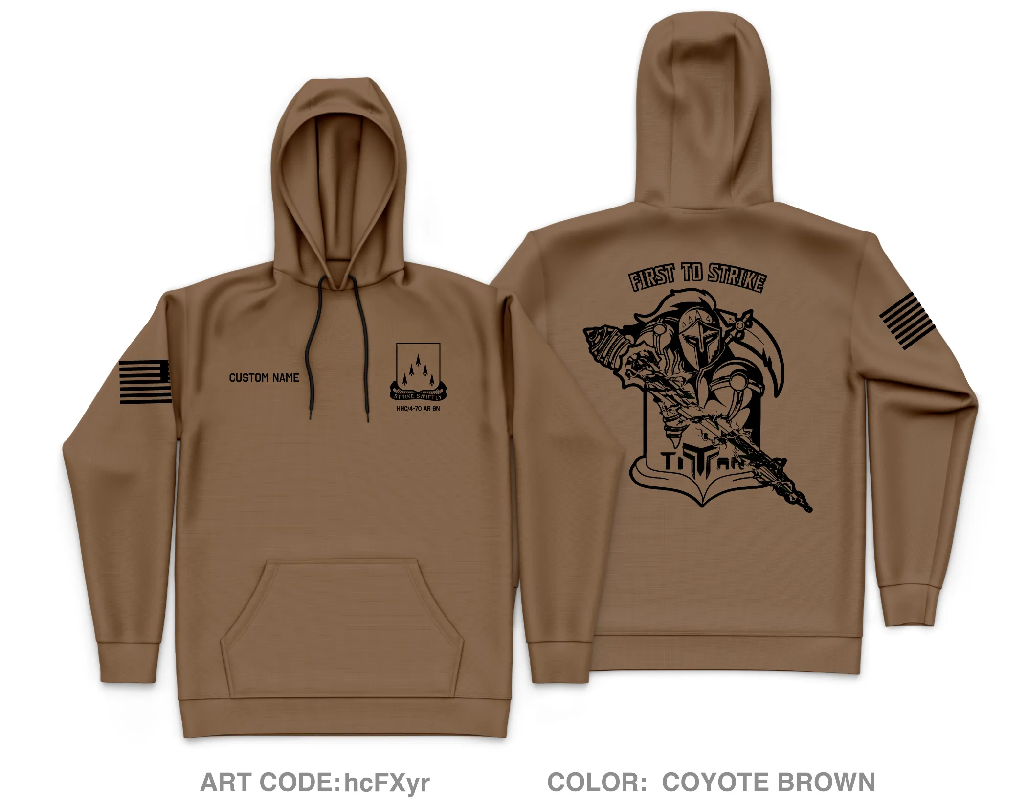 CUSTOM HHC 4-70TH AR Store 1 Core Men's Hooded Performance Sweatshirt - hcFXyr