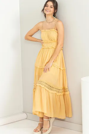 D142 RUFFLE MIDI DRESS