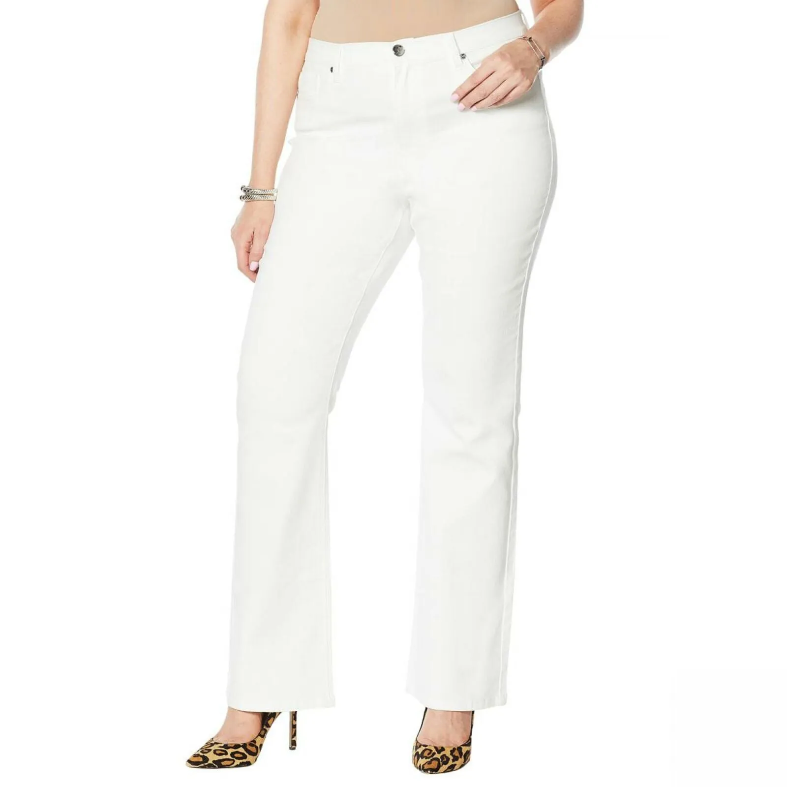 DG2 by Diane Gilman Women's Petite Virtual Stretch Boot Cut Jeans