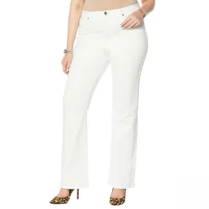 DG2 by Diane Gilman Women's Petite Virtual Stretch Boot Cut Jeans