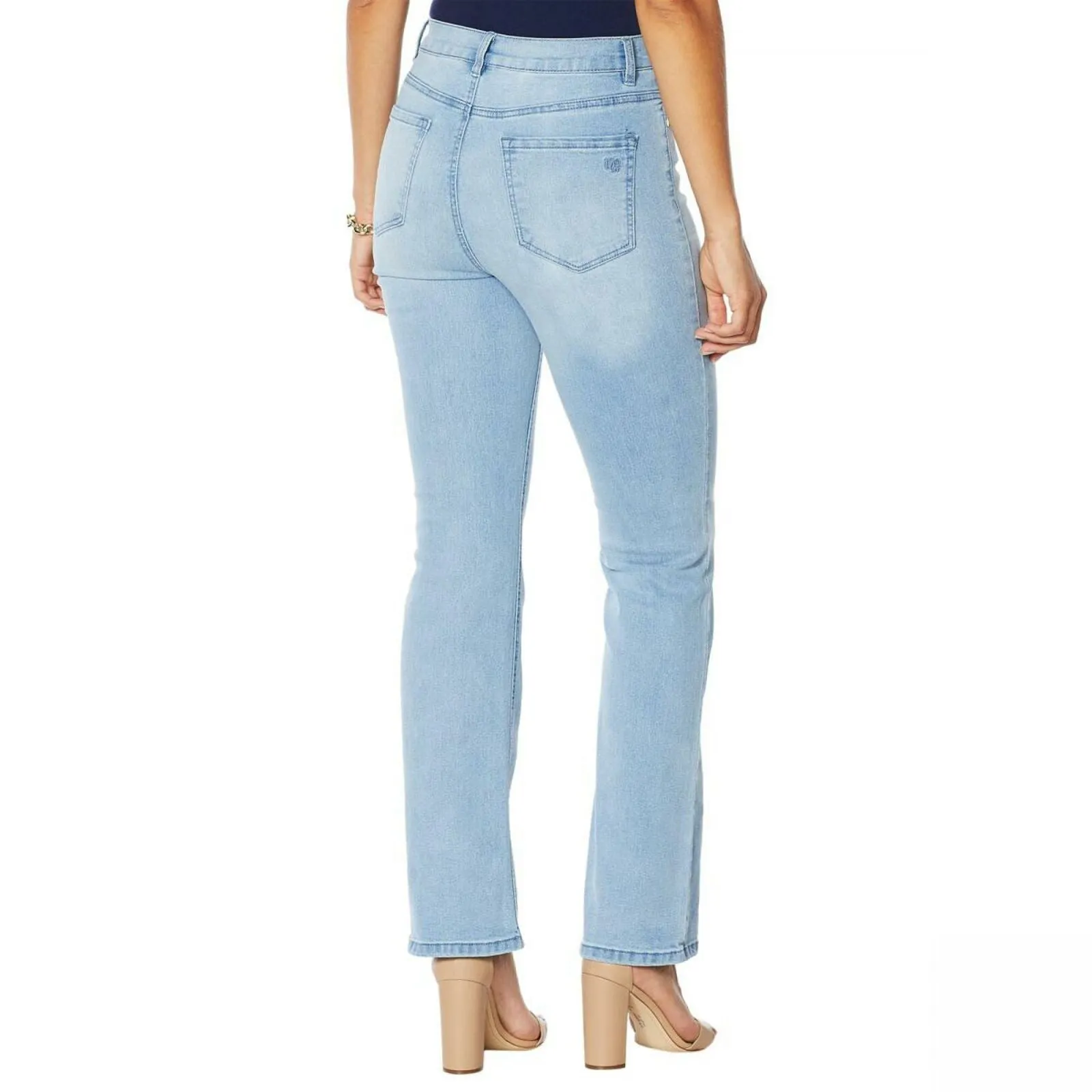 DG2 by Diane Gilman Women's Plus Size Stretch Denim Boot Cut Jeans