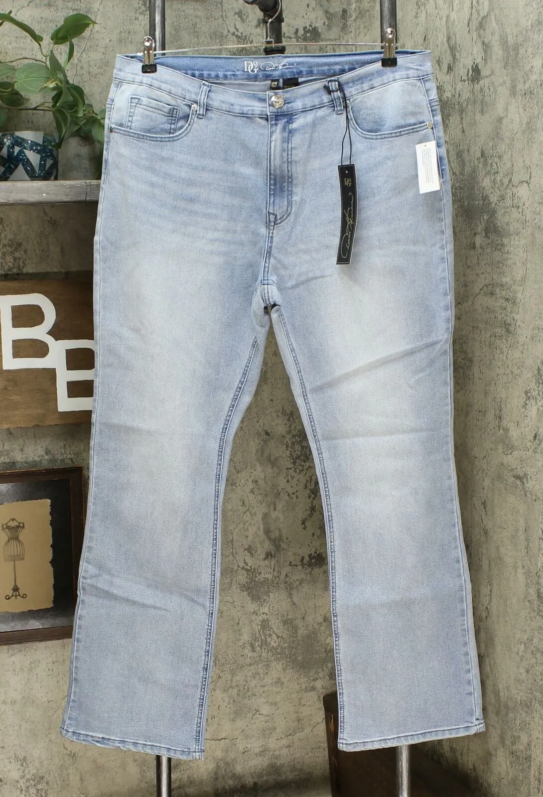 DG2 by Diane Gilman Women's Plus Size Stretch Denim Boot Cut Jeans