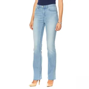DG2 by Diane Gilman Women's Plus Size Stretch Denim Boot Cut Jeans