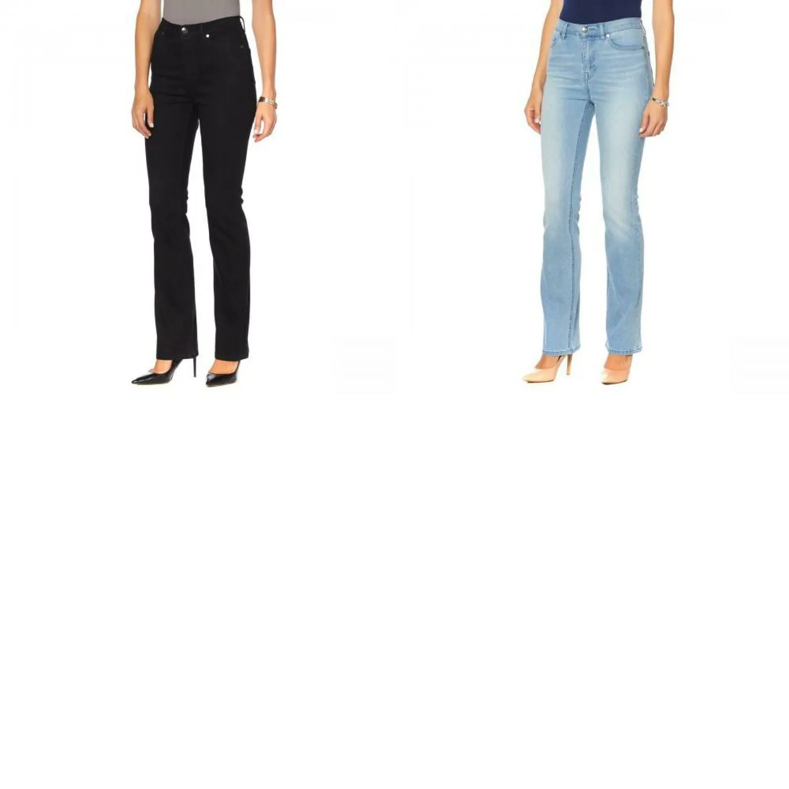 DG2 by Diane Gilman Women's Plus Size Stretch Denim Boot Cut Jeans