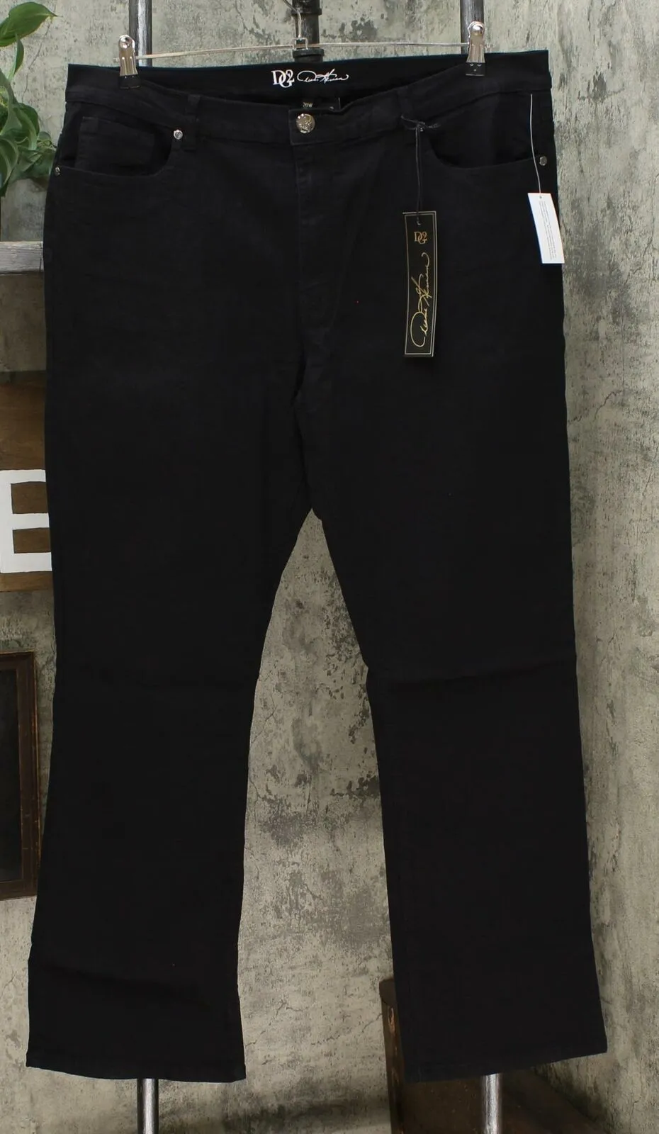 DG2 by Diane Gilman Women's Plus Size Stretch Denim Boot Cut Jeans