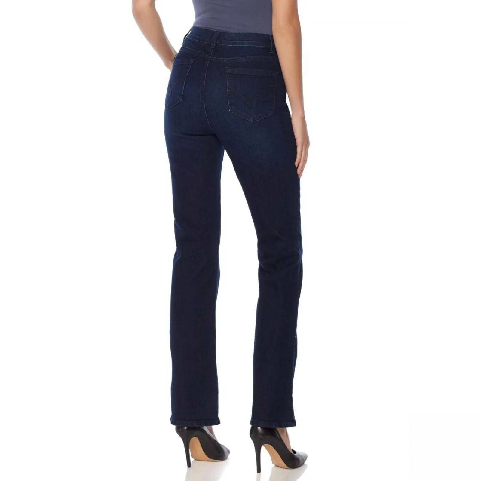 DG2 by Diane Gilman Women's Plus Size Stretch Denim Boot Cut Jeans