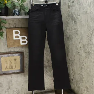 DG2 by Diane Gilman Women's Virtual Stretch Bootcut Jeans Black 4 Tall