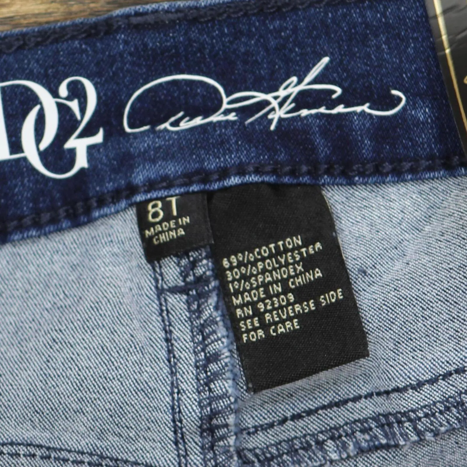 Dg2 Womens Virtual Stretch Bootcut Jeans 673490-Tall Midtone Blue 8 Tall