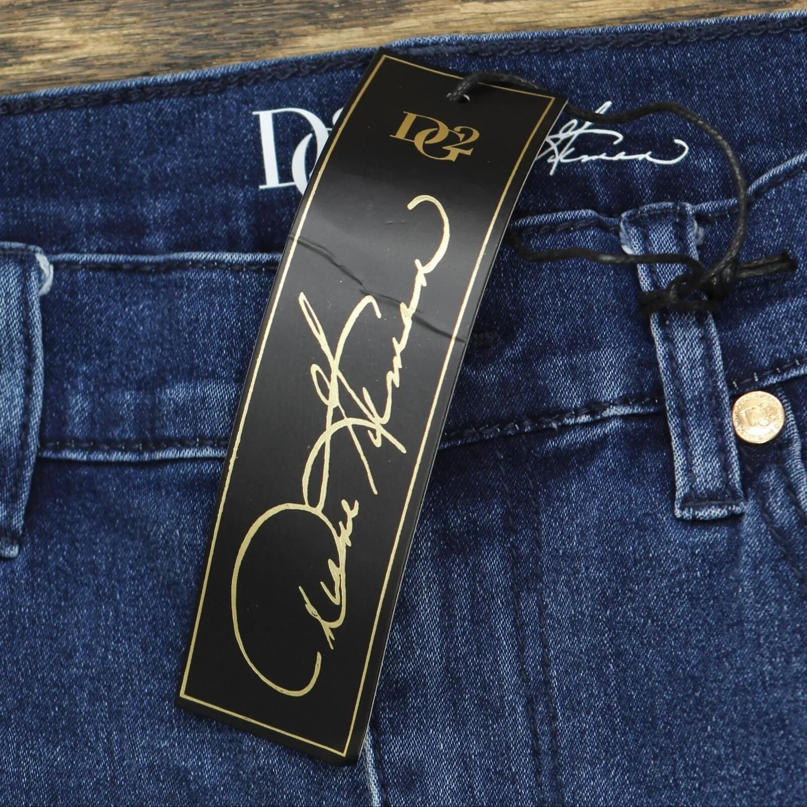Dg2 Womens Virtual Stretch Bootcut Jeans 673490-Tall Midtone Blue 8 Tall