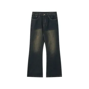 Distressed Slim Fit Flared Jeans