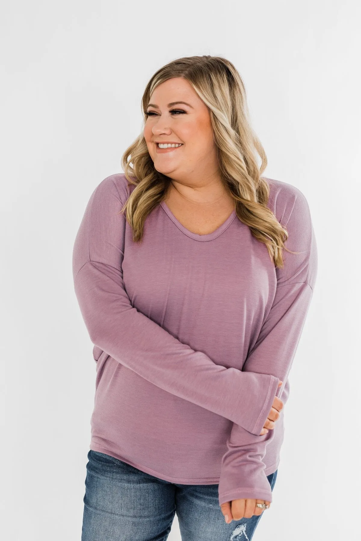 Dolman Sleeve Solid Lounge Top- Lilac