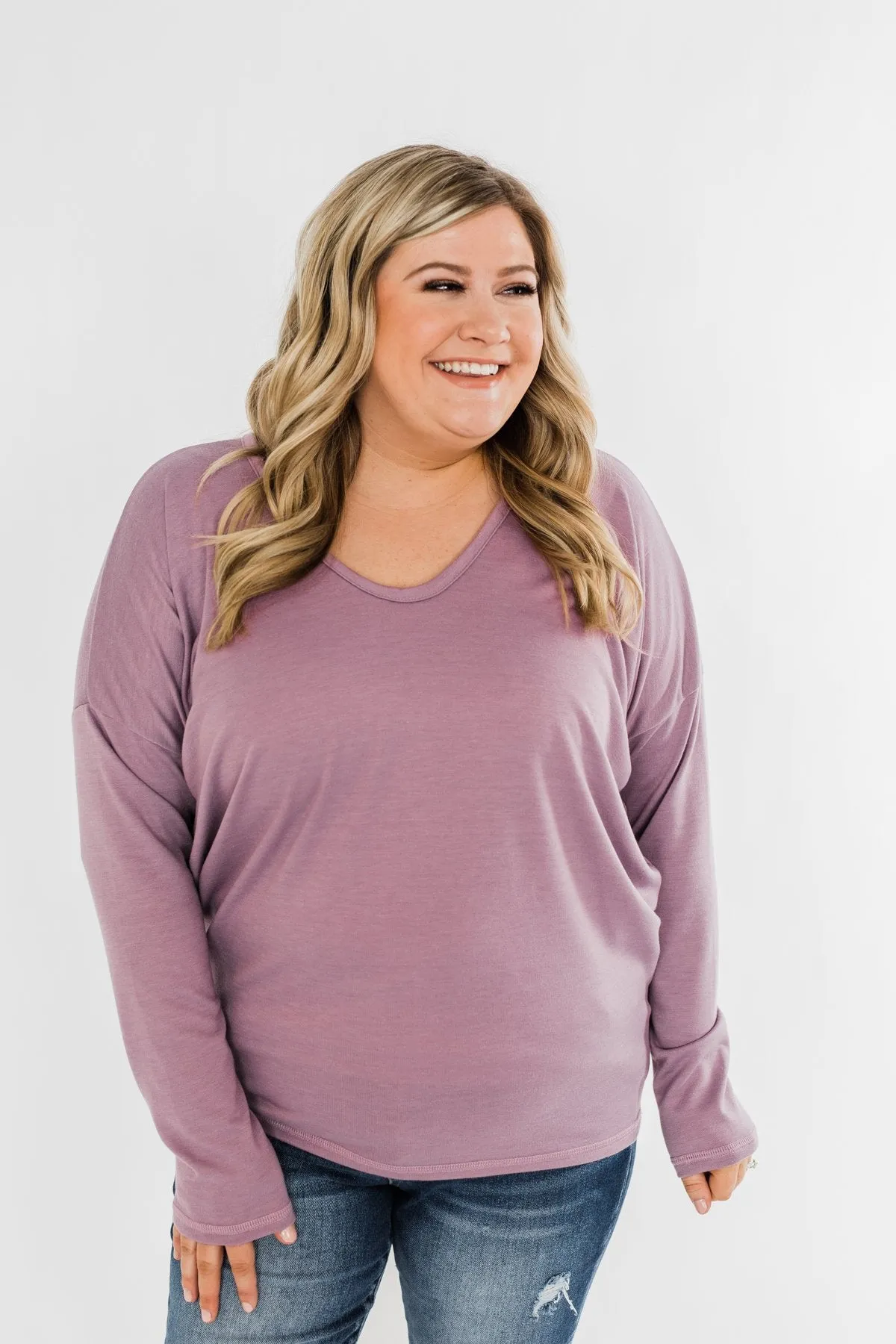 Dolman Sleeve Solid Lounge Top- Lilac
