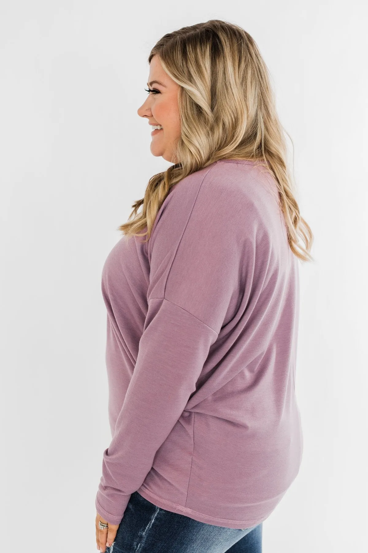 Dolman Sleeve Solid Lounge Top- Lilac