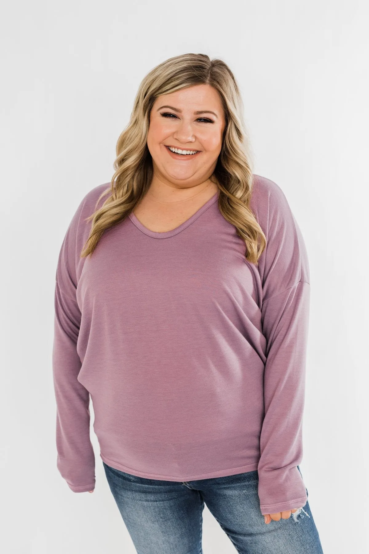 Dolman Sleeve Solid Lounge Top- Lilac