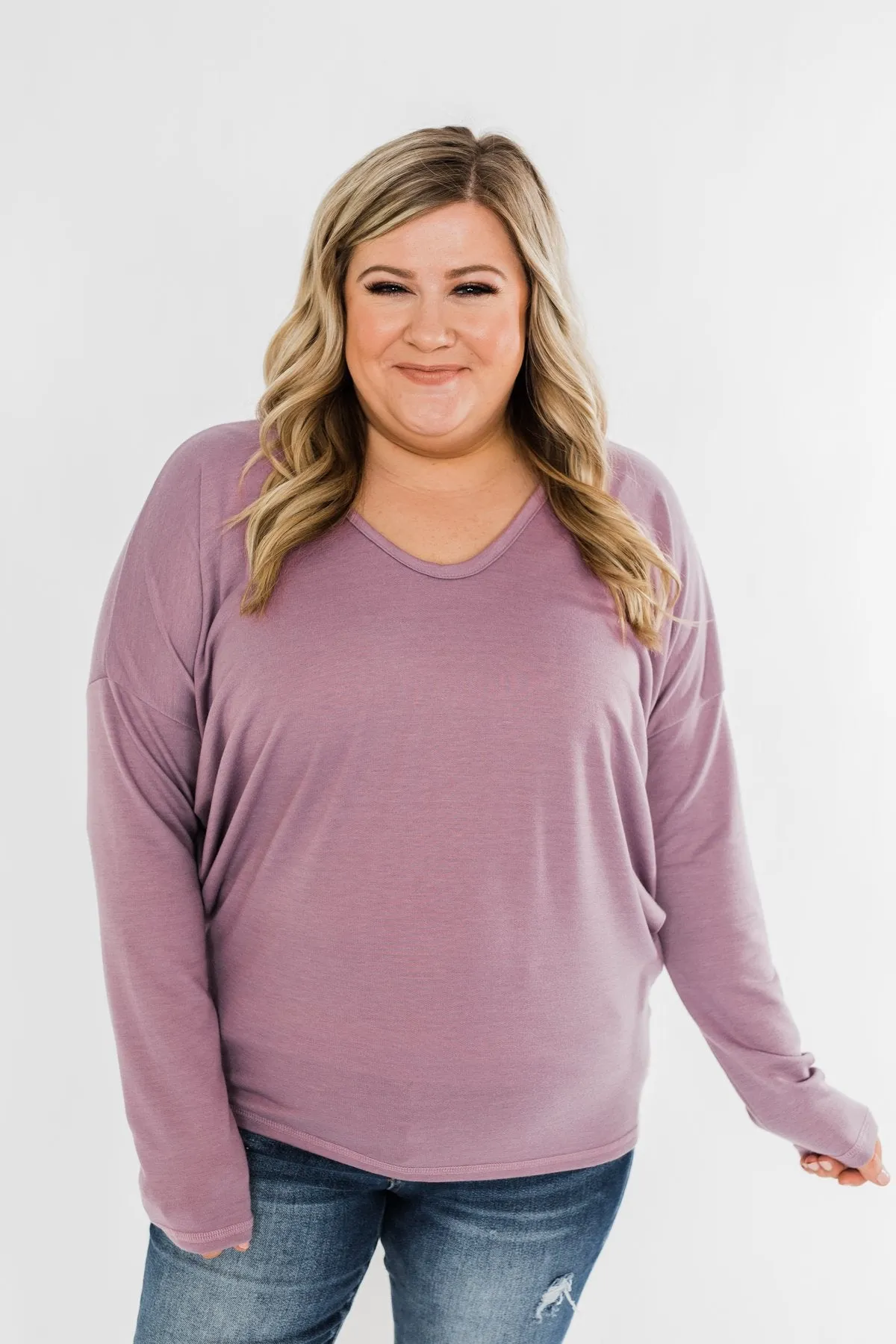 Dolman Sleeve Solid Lounge Top- Lilac