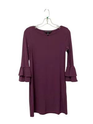 Dress Casual Midi By White House Black Market In Purple, Size: Xs