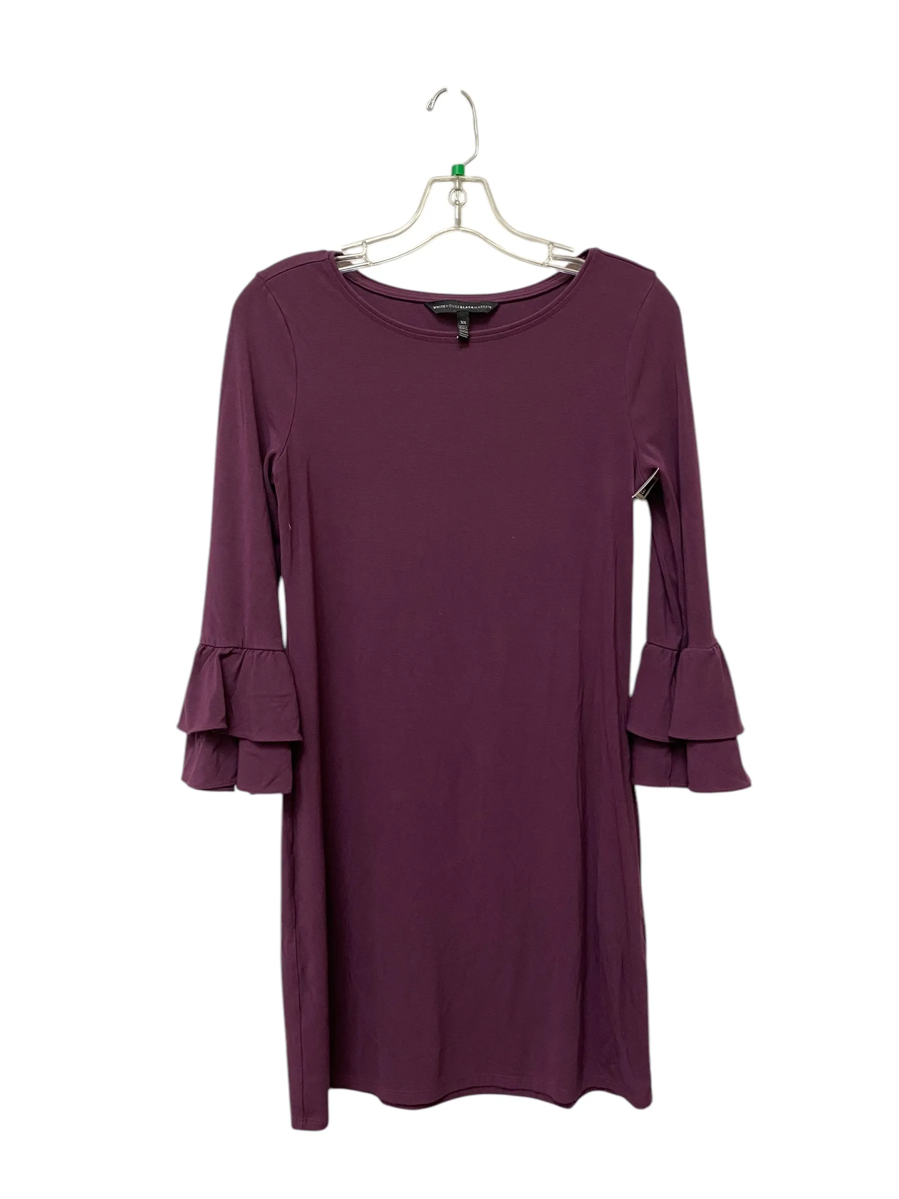 Dress Casual Midi By White House Black Market In Purple, Size: Xs