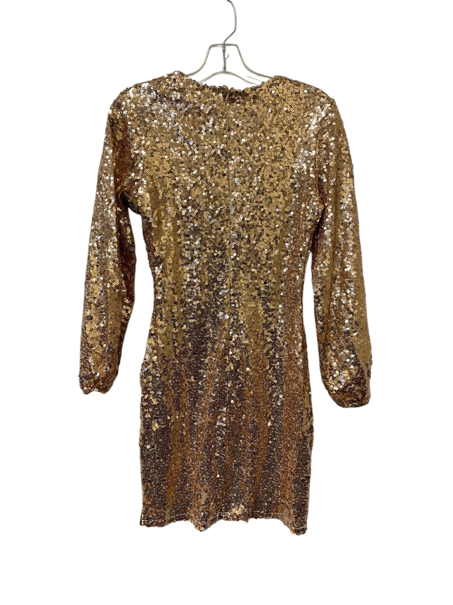 Dress Party Midi By Clothes Mentor In Rose Gold, Size: S
