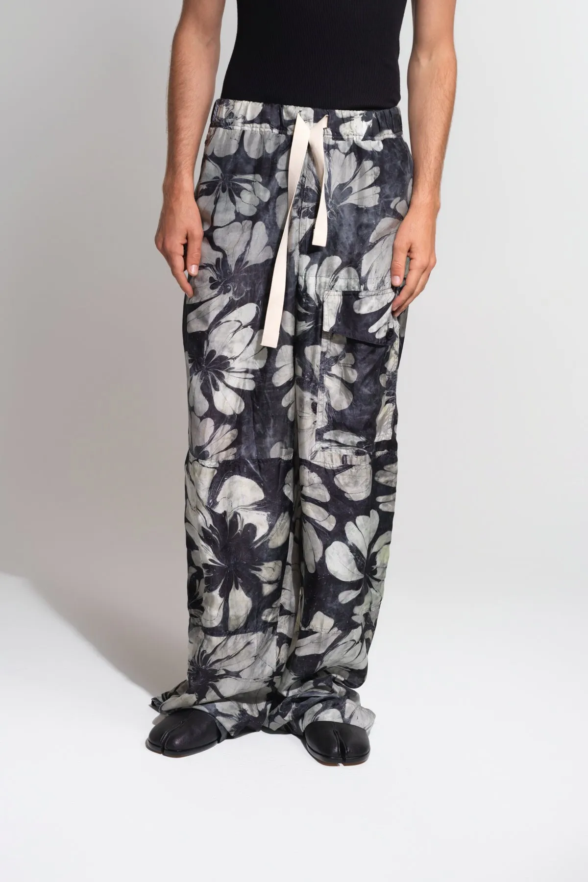 DRIES VAN NOTEN | SILK DRAWSTRING PANTS