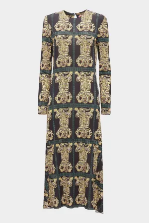 Drifter Dress in Tiger Tiles Black
