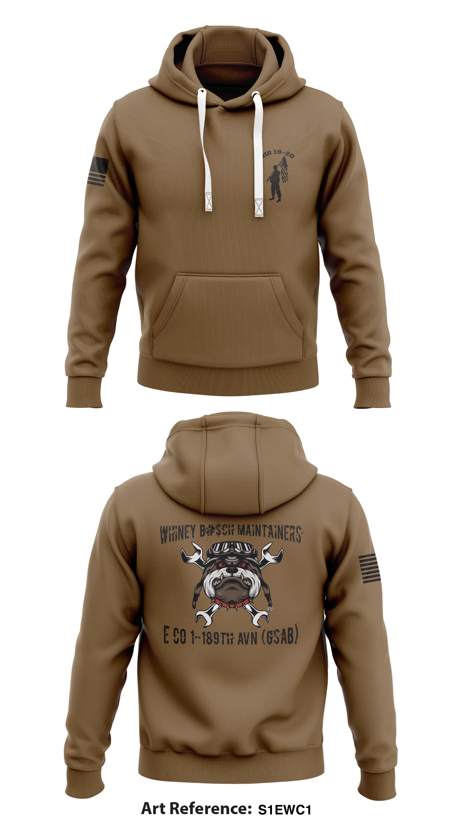E Co 1-189th ANN (GSAB) Store 1  Core Men's Hooded Performance Sweatshirt - S1ewc1