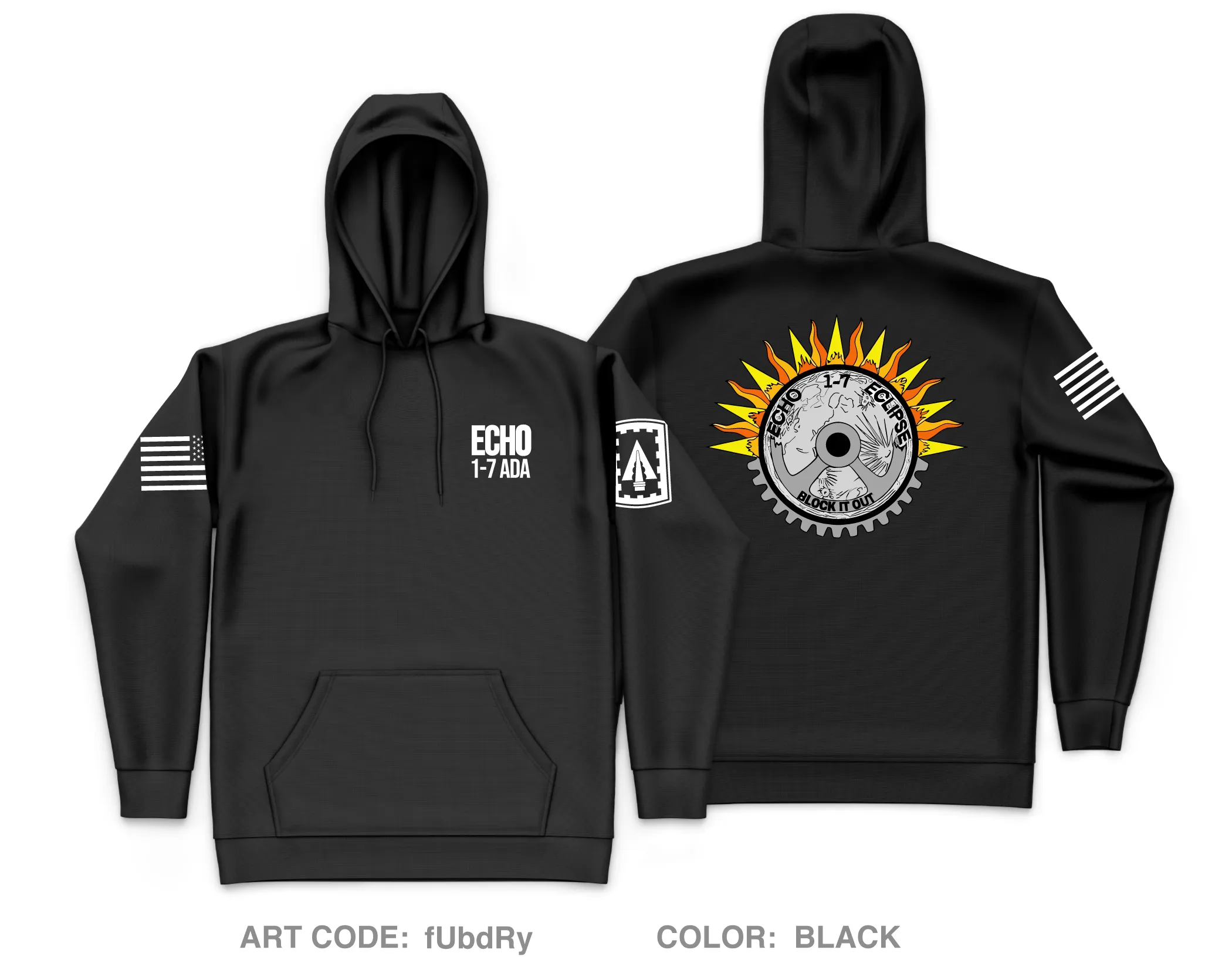 Echo Co, 1-7 ADA Core Men's Hooded Performance Sweatshirt - fUbdRy