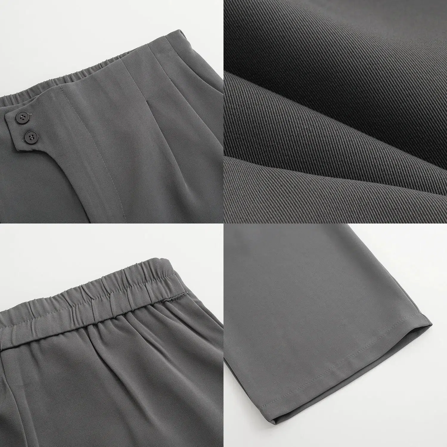 Elastic Waist High-Waisted Wide-leg Pants