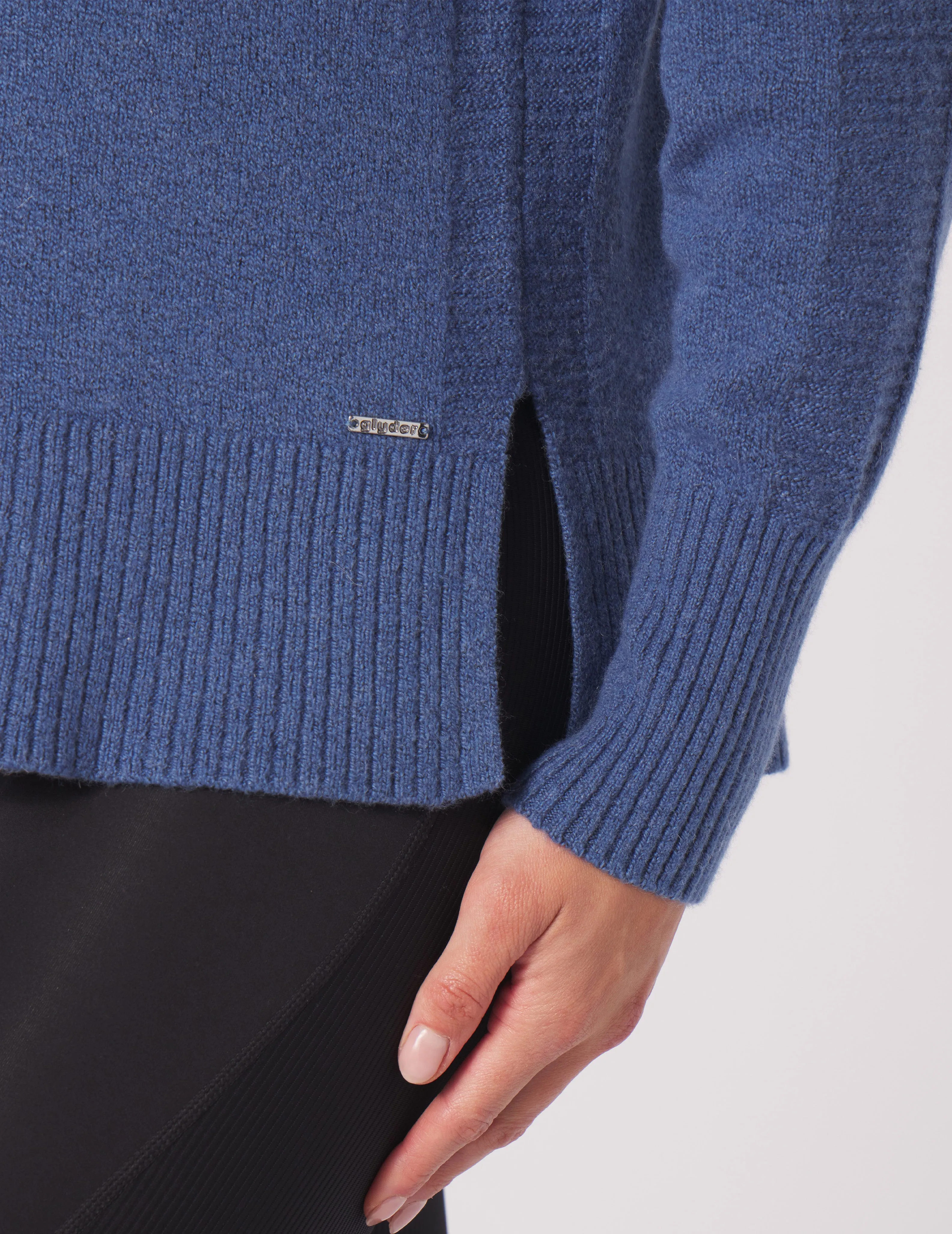 Elevated Knit Crew: Washed Blue