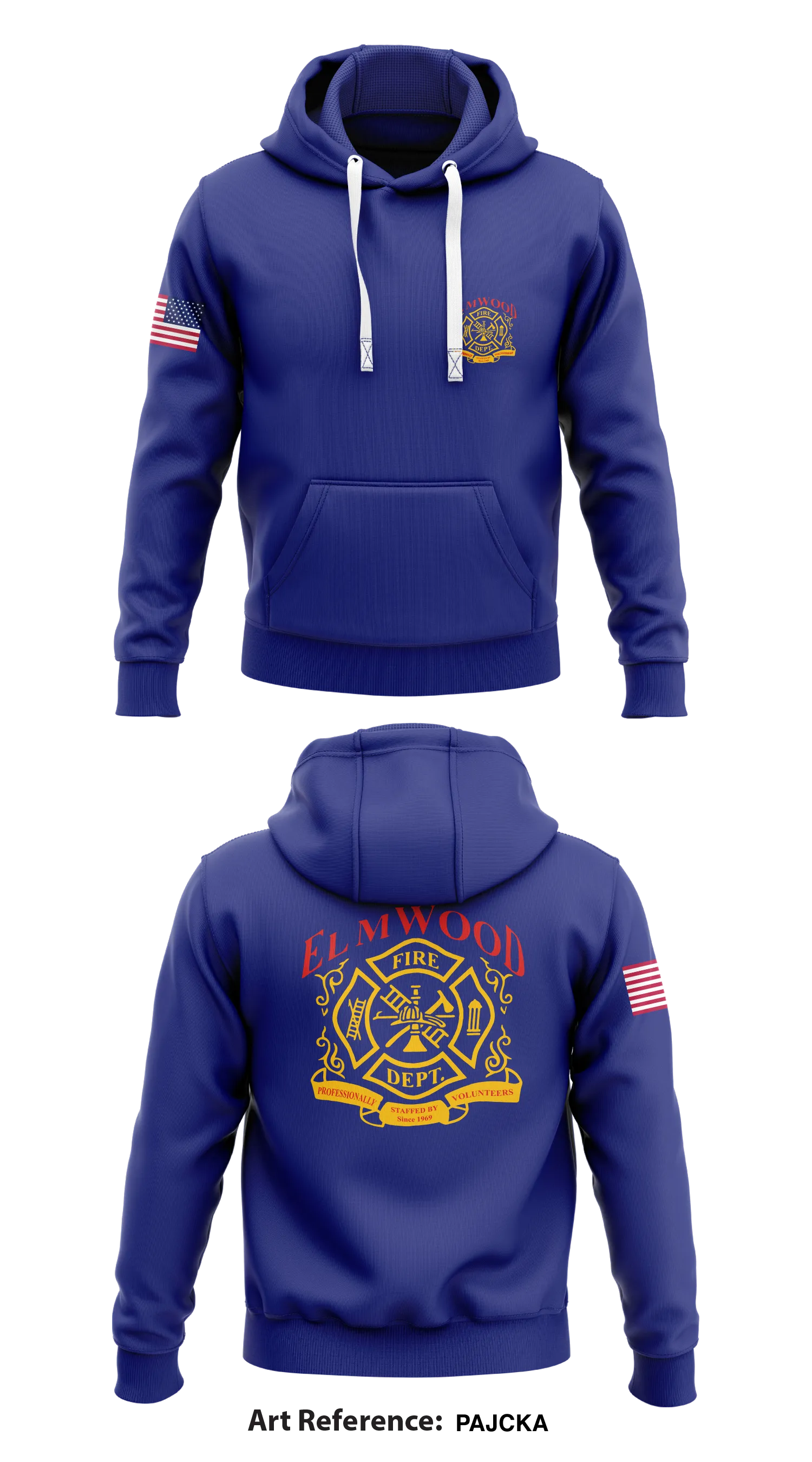 Elmwood Fire Department  Store 1  Core Men's Hooded Performance Sweatshirt - PAJcKA