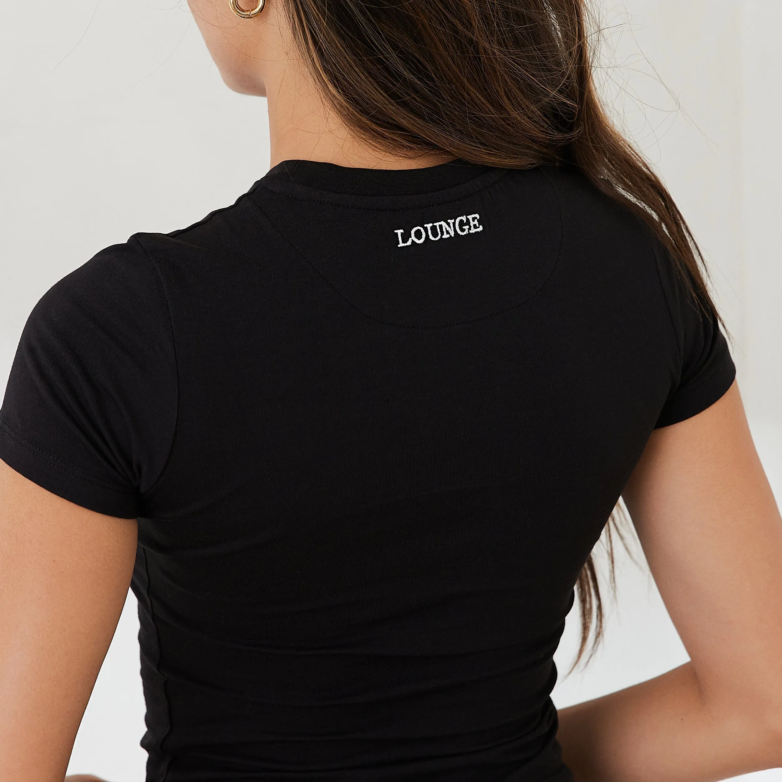 Essential T-Shirt Ajusté à Manches Courtes - Noir