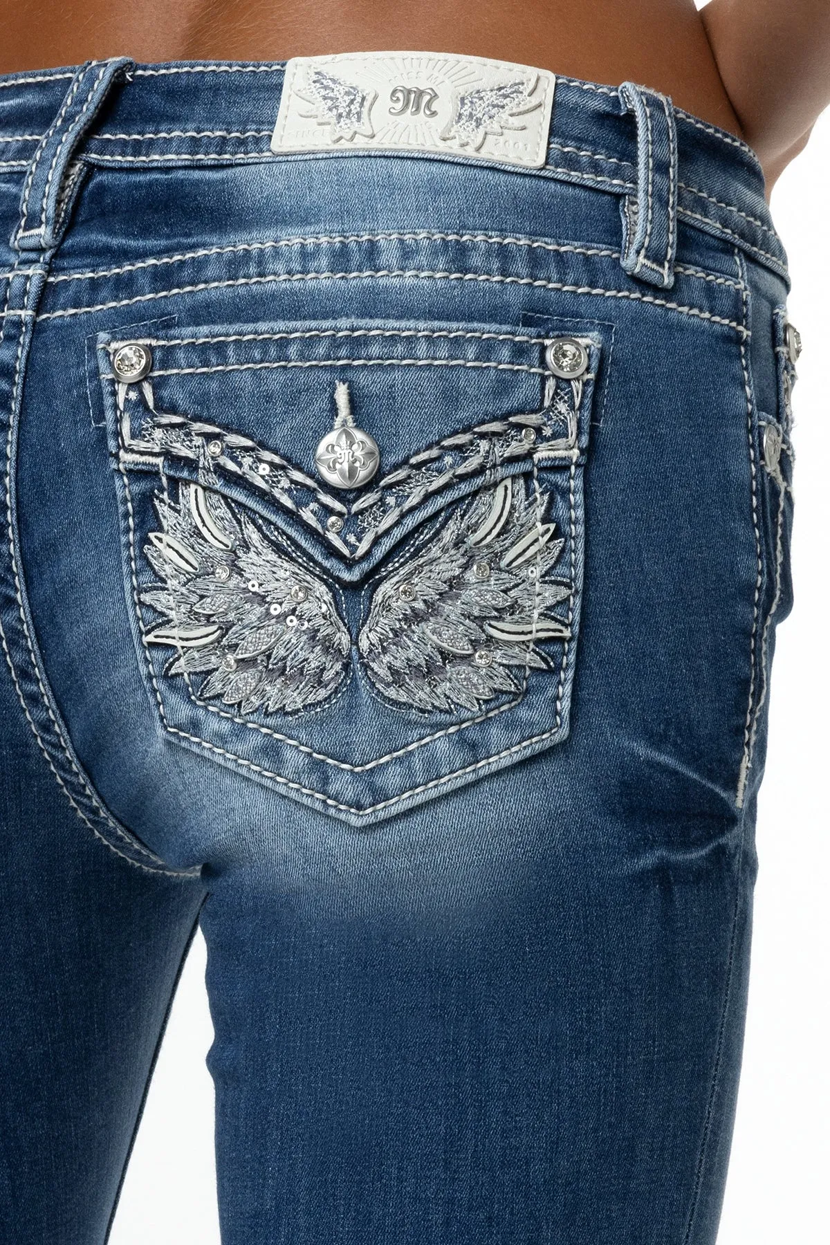 Evangelline Stitch Bootcut Jeans