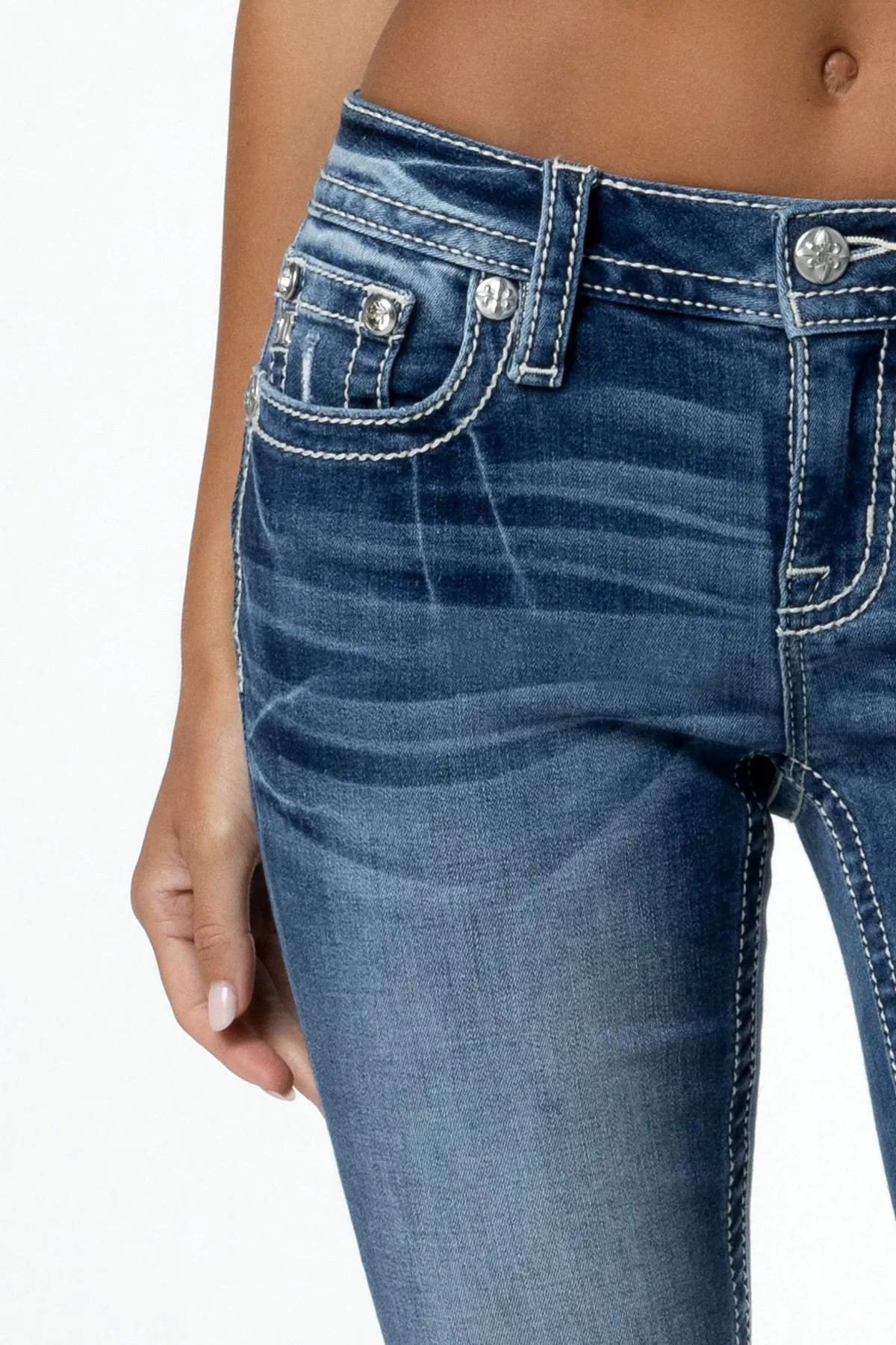 Evangelline Stitch Bootcut Jeans