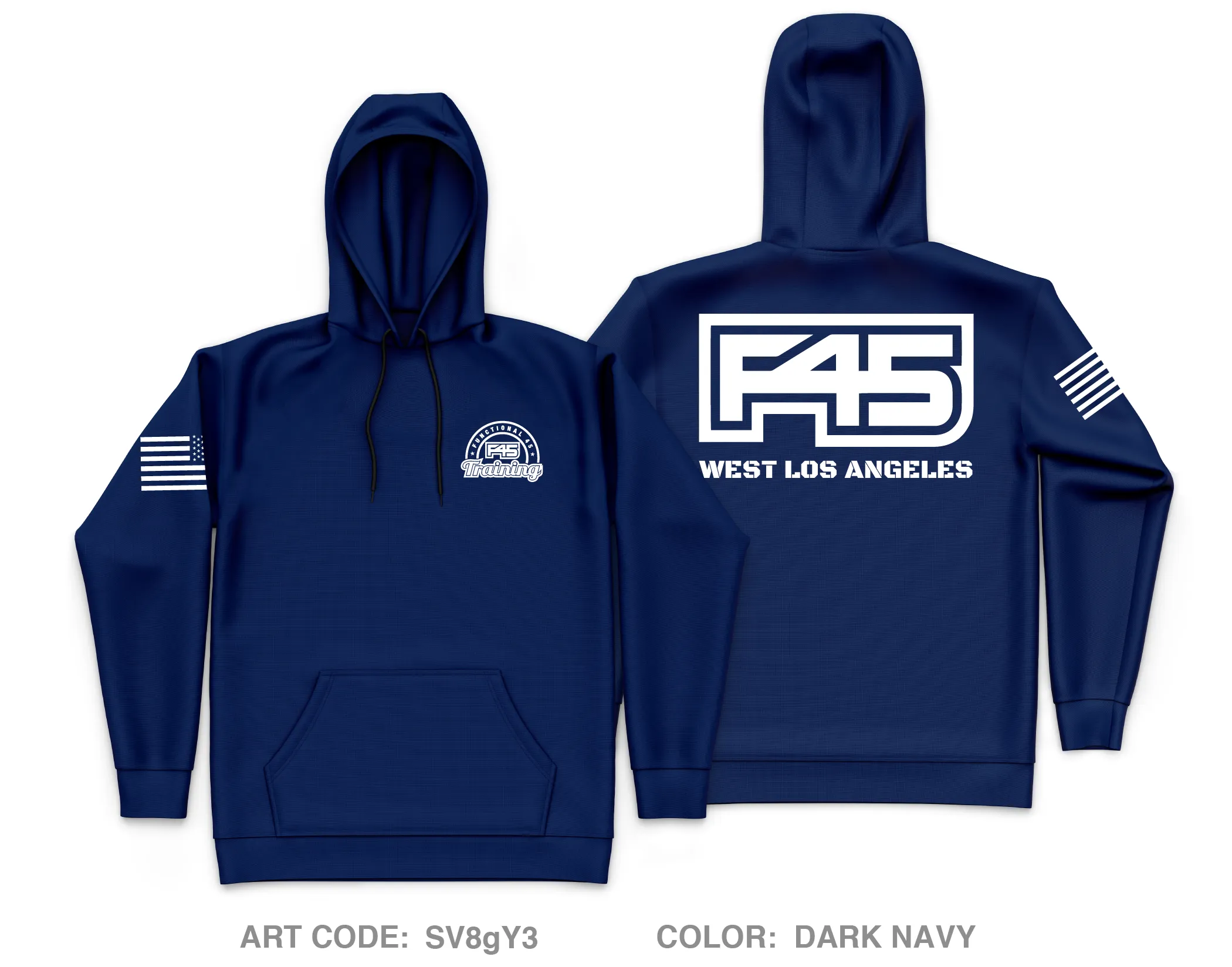 F45 Training West Los Angeles Store 1 Core Men's Hooded Performance Sweatshirt - SV8gY3