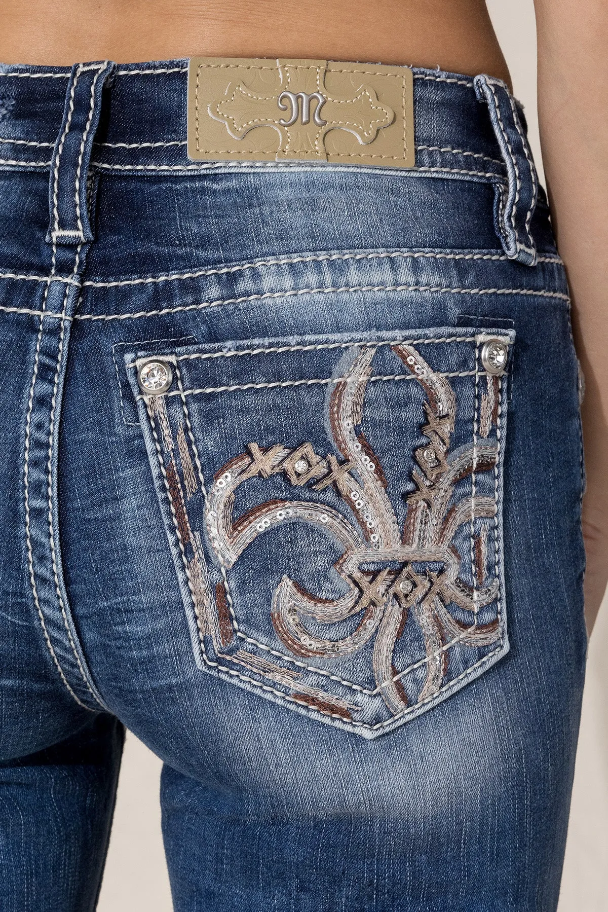 Fall Fleur De Lis Bootcut Jeans