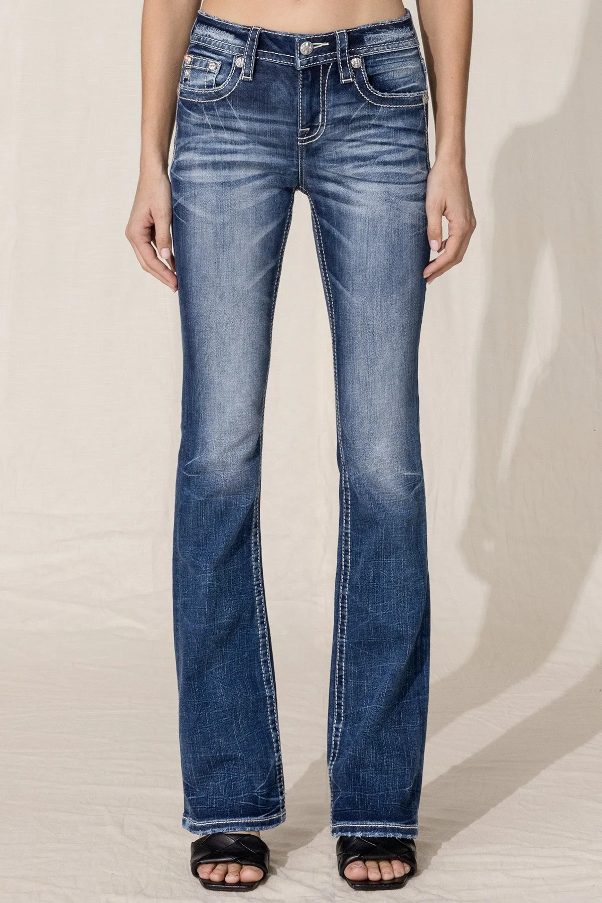 Fall Fleur De Lis Bootcut Jeans