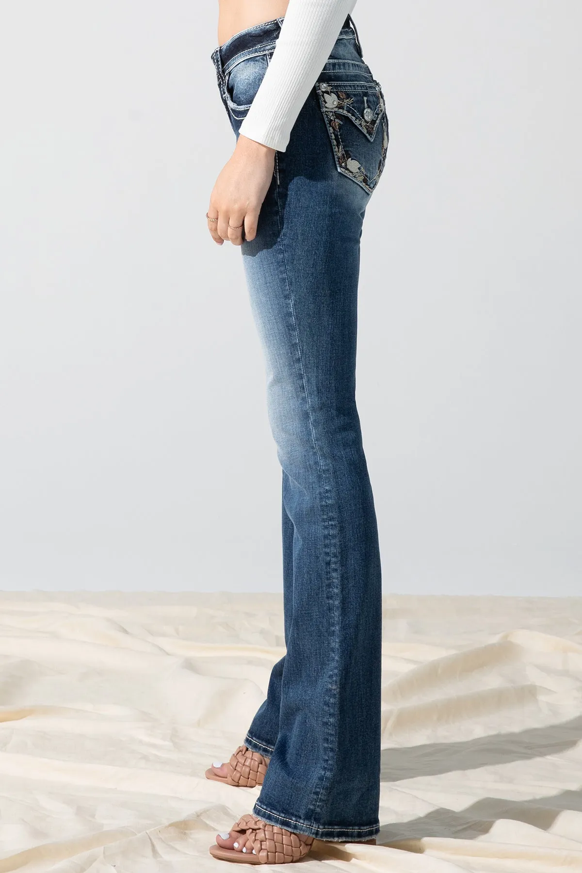 Falling Leaves Bootcut Jeans