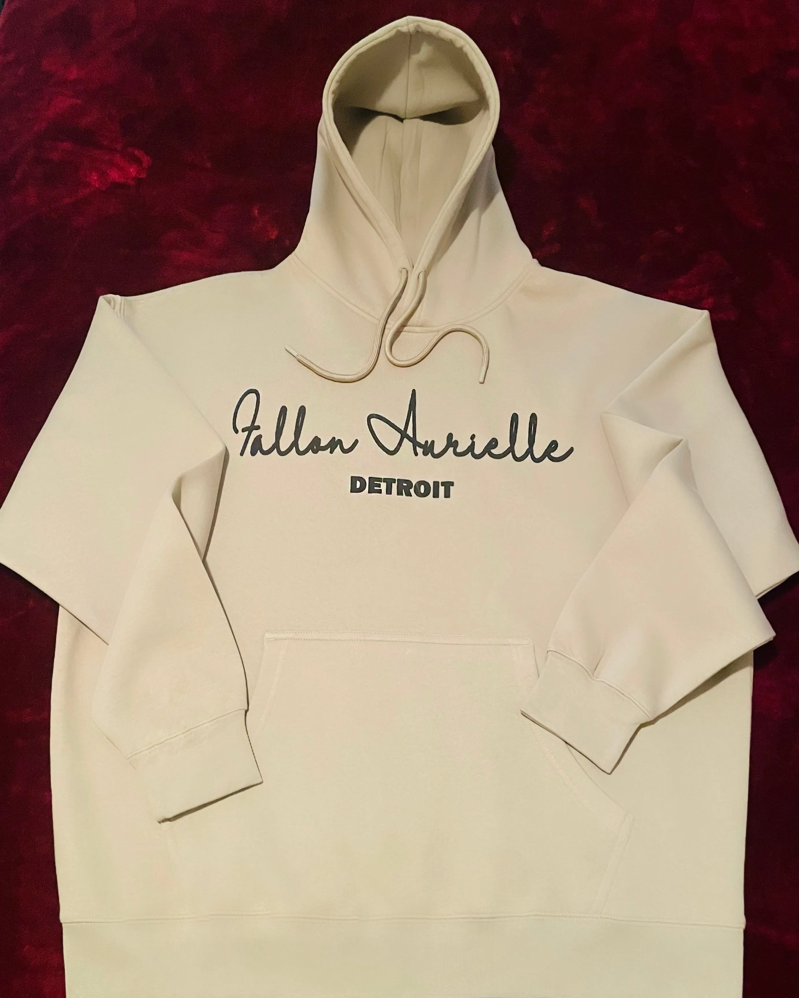 Fallon Aurielle Unisex Signature Detroit Rep Yo Set Hoodie (Taupe & Black)