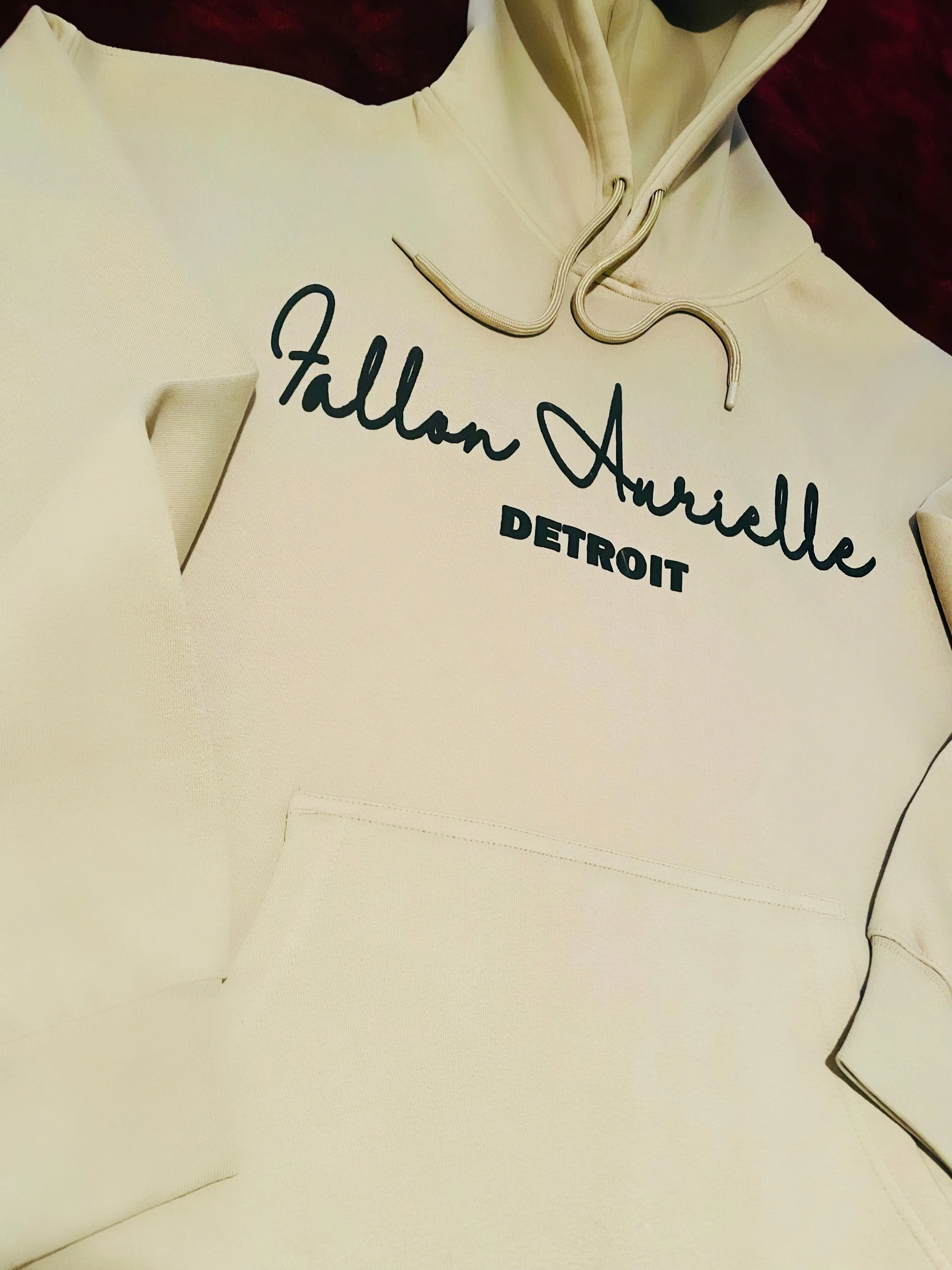 Fallon Aurielle Unisex Signature Detroit Rep Yo Set Hoodie (Taupe & Black)