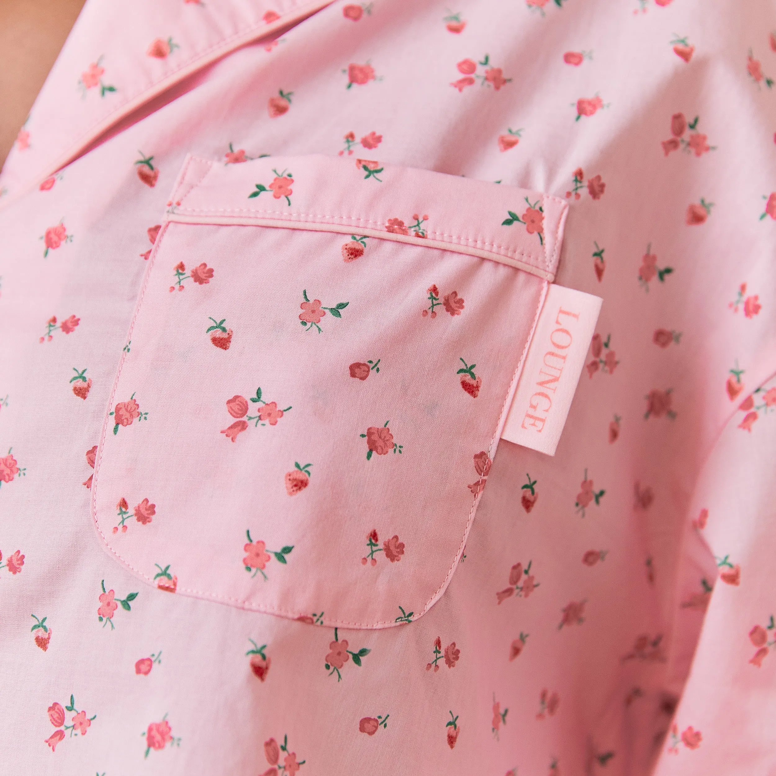 Floral Chemise de Pyjama - Imprimé Rose