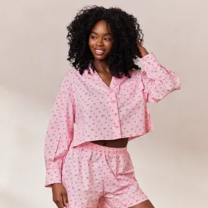 Floral Chemise de Pyjama - Imprimé Rose