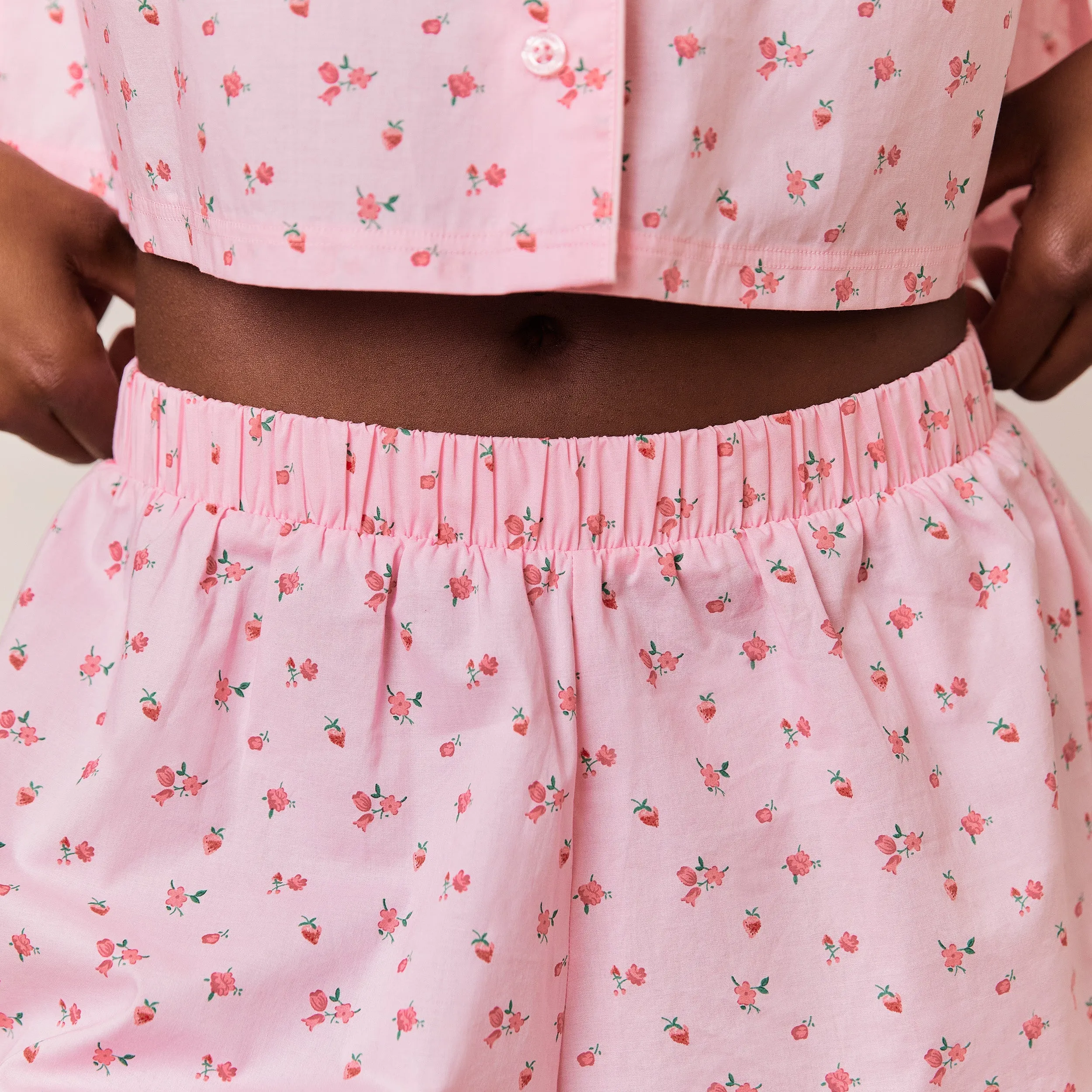Floral Chemise de Pyjama - Imprimé Rose